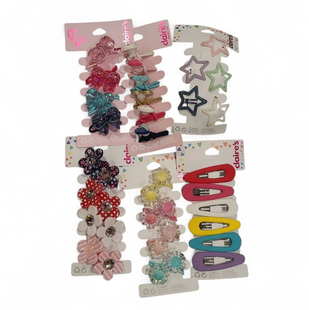 Claire's 6 Sets Of Girl's Hair Accessories! Variety! 💕 NWT'S!